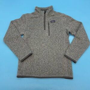 Patagonia Kids Better Sweater 1/4 Zip Gray Sweater Size Medium 12